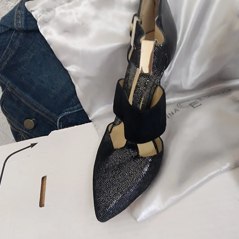 Beautiful CAROLINNA ESPINOSA HEELS SZ 7.5 M - Picture 7 of 15